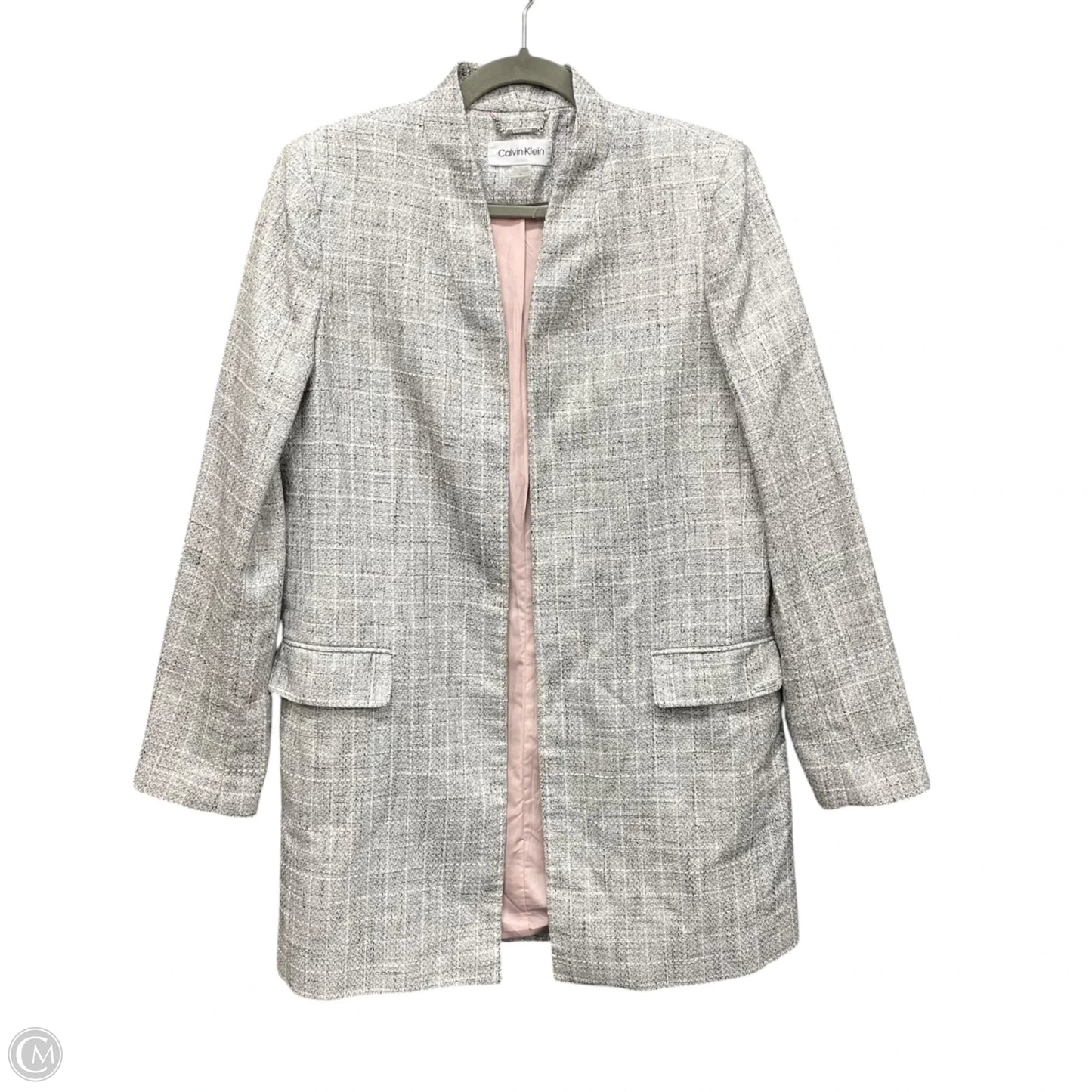 Blazer By Calvin Klein In Grey, Size: 12