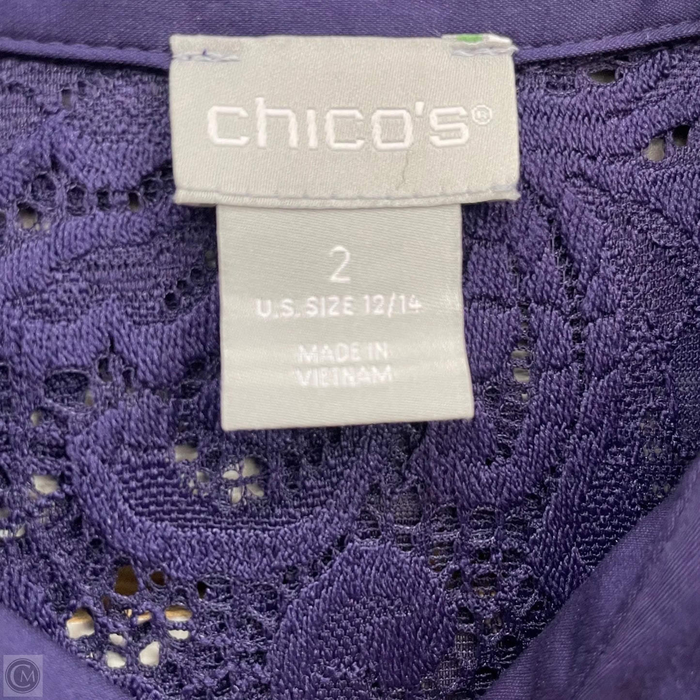 Top Long Sleeve By Chicos In Purple, Size: 12