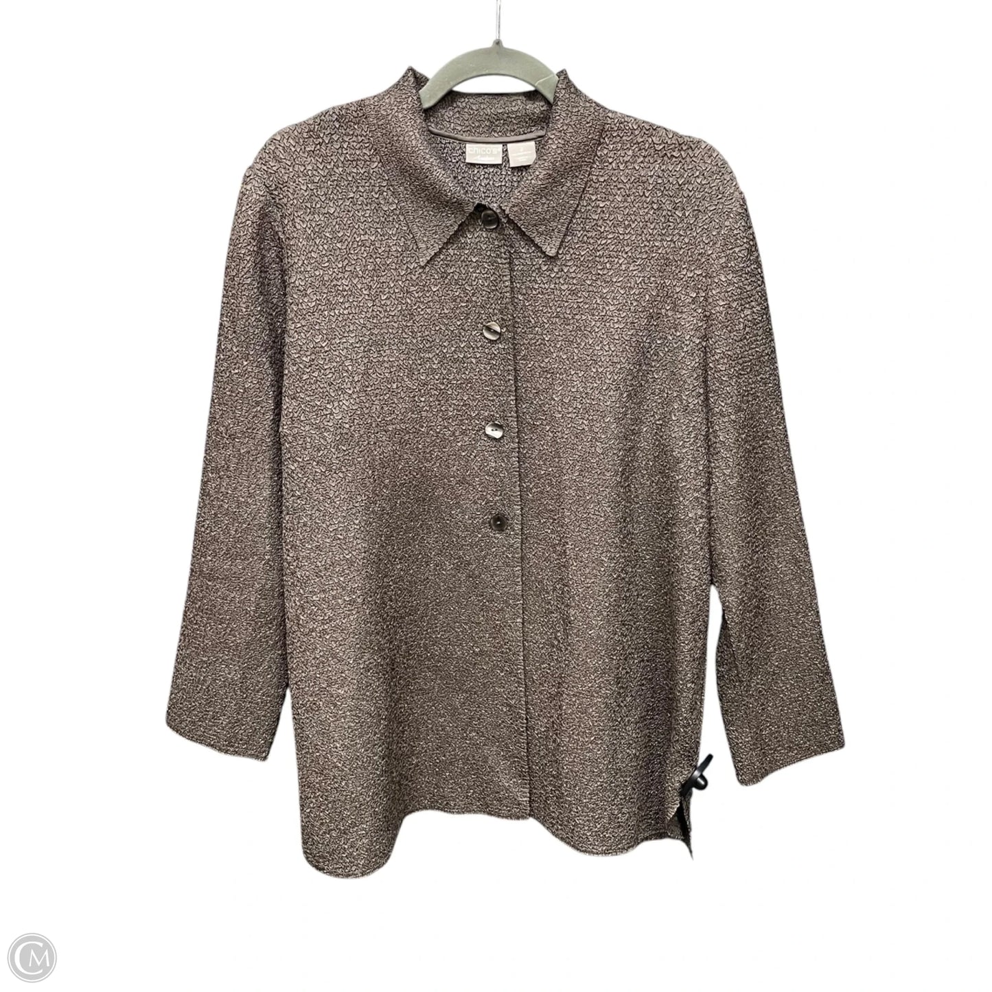 Top Long Sleeve By Chicos In Brown, Size: 12