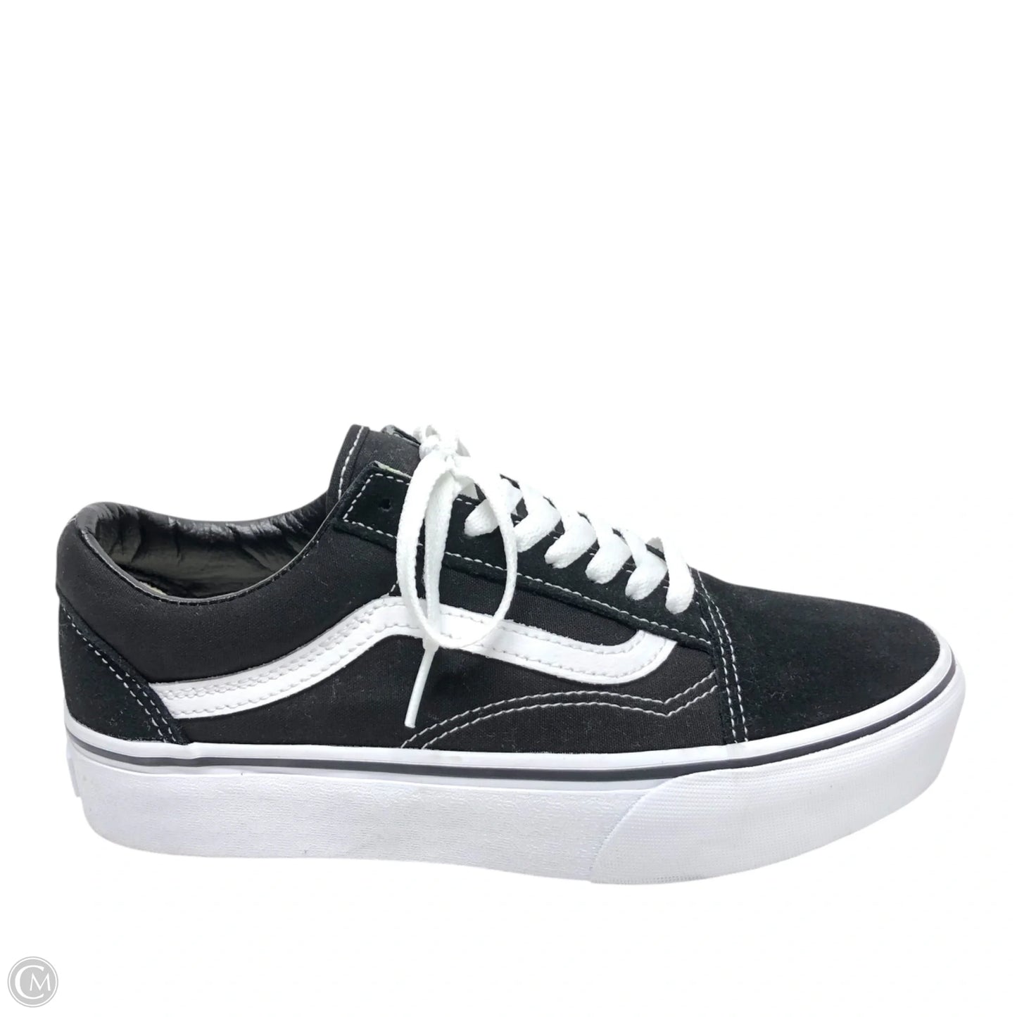Shoes Sneakers By Vans In Black & White, Size: 9
