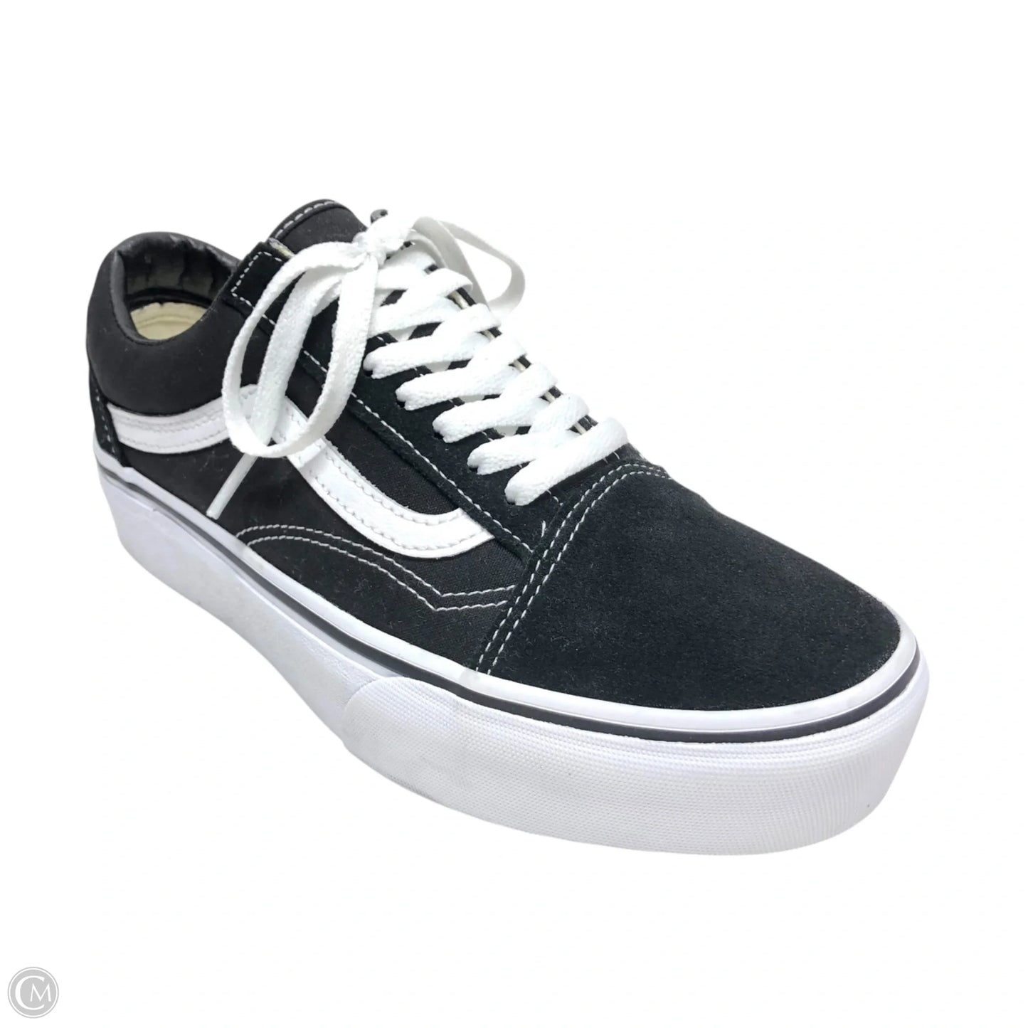 Shoes Sneakers By Vans In Black & White, Size: 9