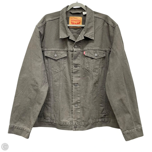 Jacket Denim By Levis In Green, Size: Xxl