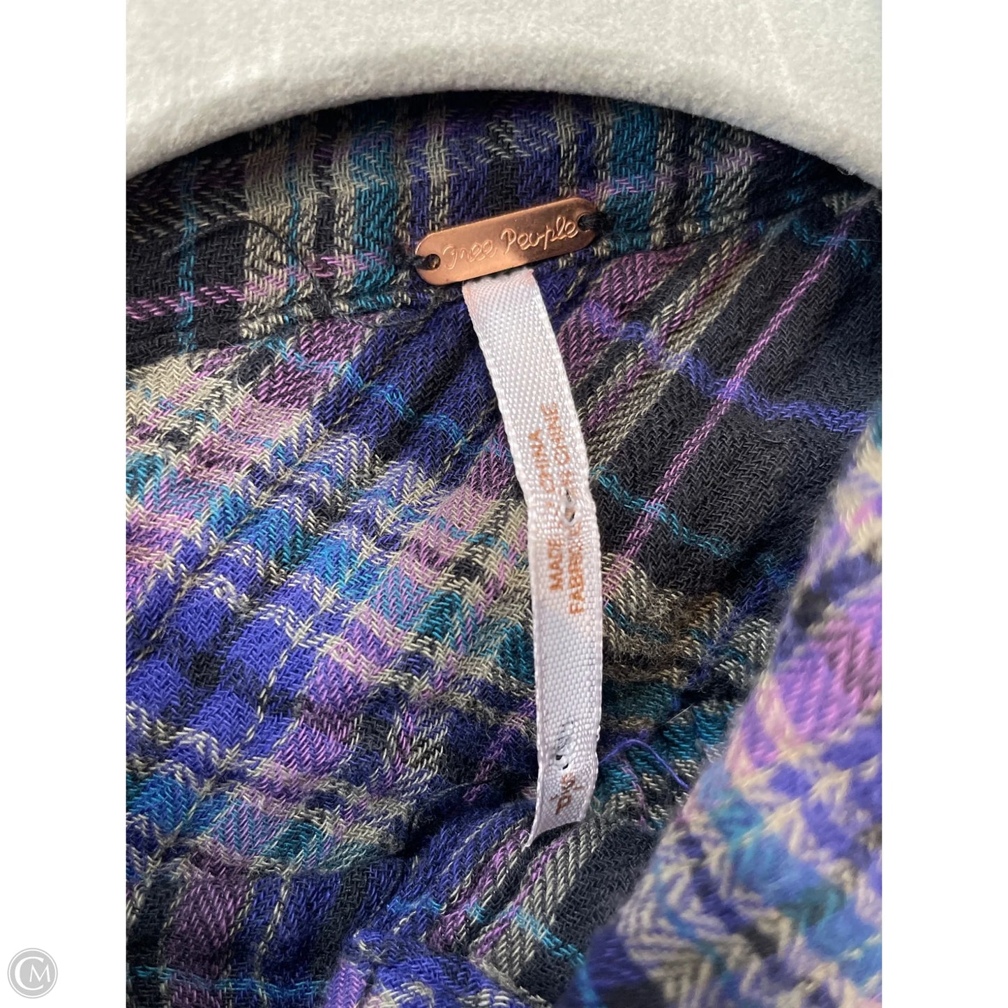 Top Long Sleeve By Free People In Plaid Pattern, Size: S