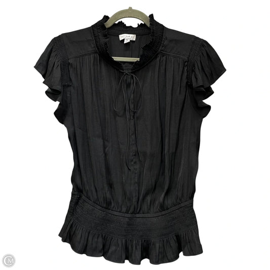 Blouse Short Sleeve By Current Air In Black, Size: M