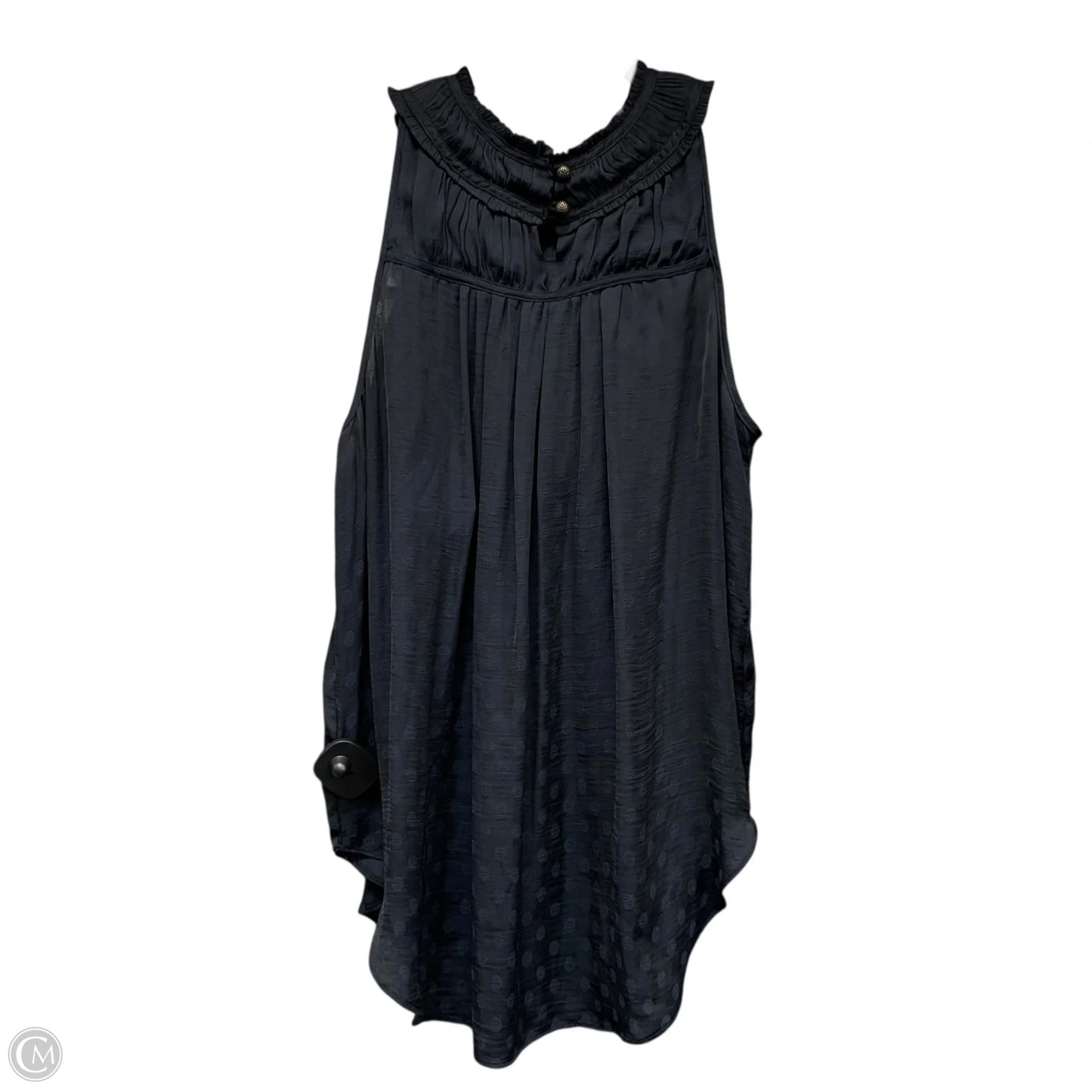 Blouse Sleeveless By Maeve In Black & Blue, Size: 4