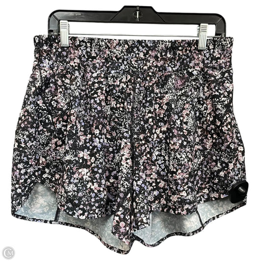 Athletic Shorts By Lululemon In Floral Print, Size: 12