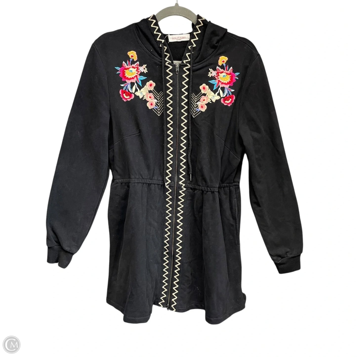 Sweatshirt Hoodie By Solitaire In Black, Size: L