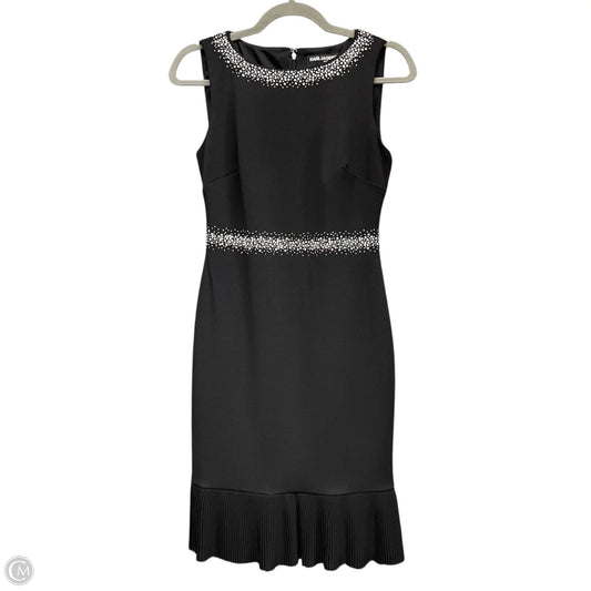 Dress Designer By Karl Lagerfeld In Black & Cream, Size: 2