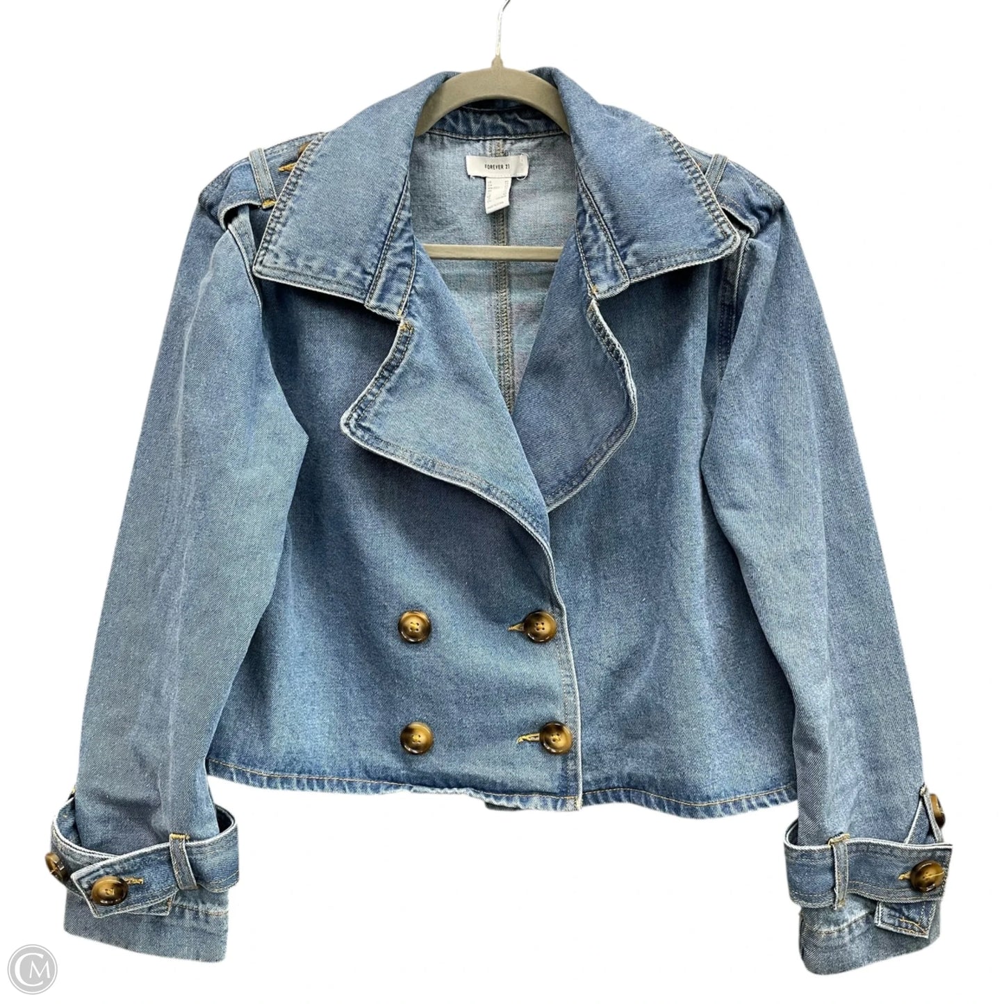 Jacket Denim By Forever 21 In Blue Denim, Size: Xs