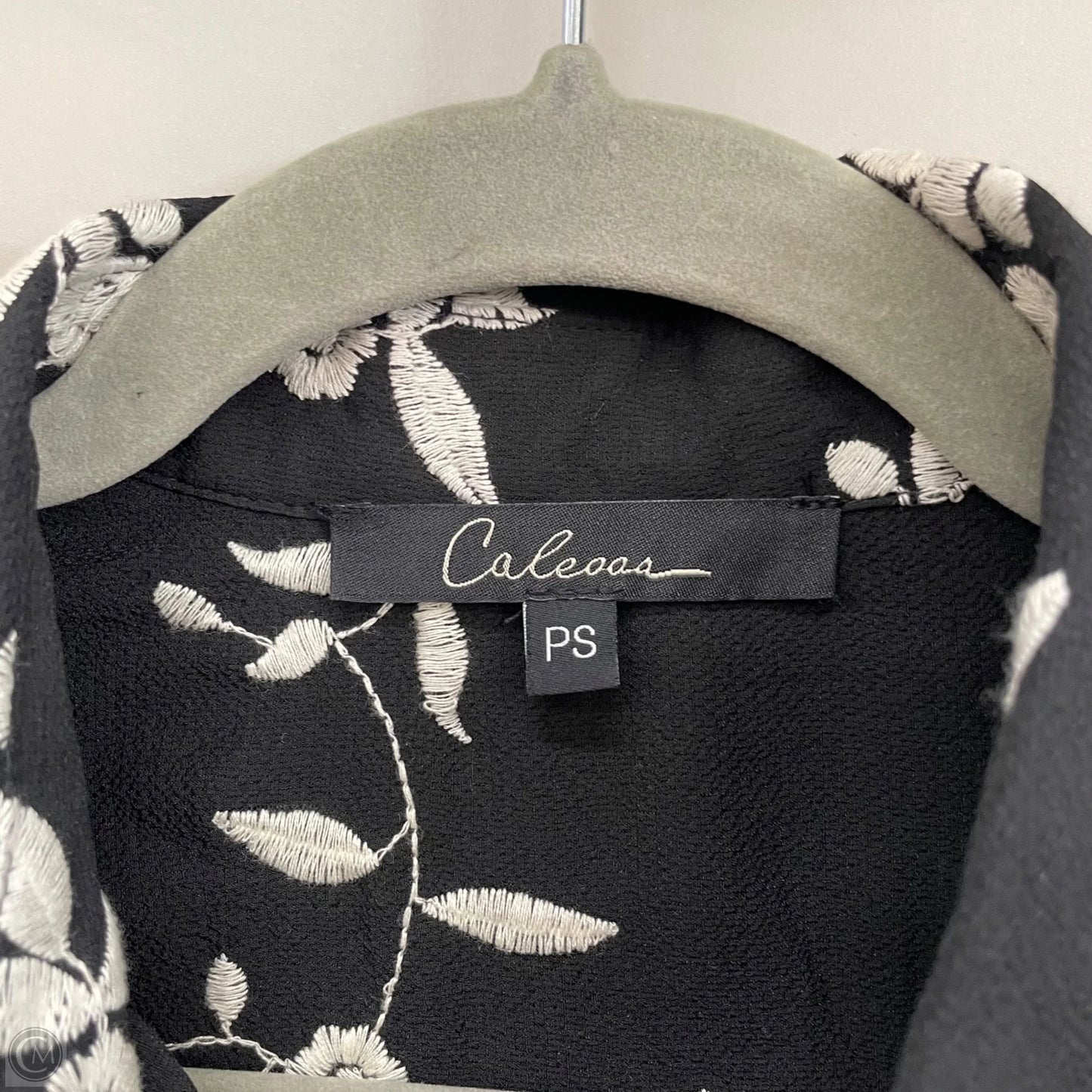 Tunic Long Sleeve By Calessa In Black & Cream, Size: Sp