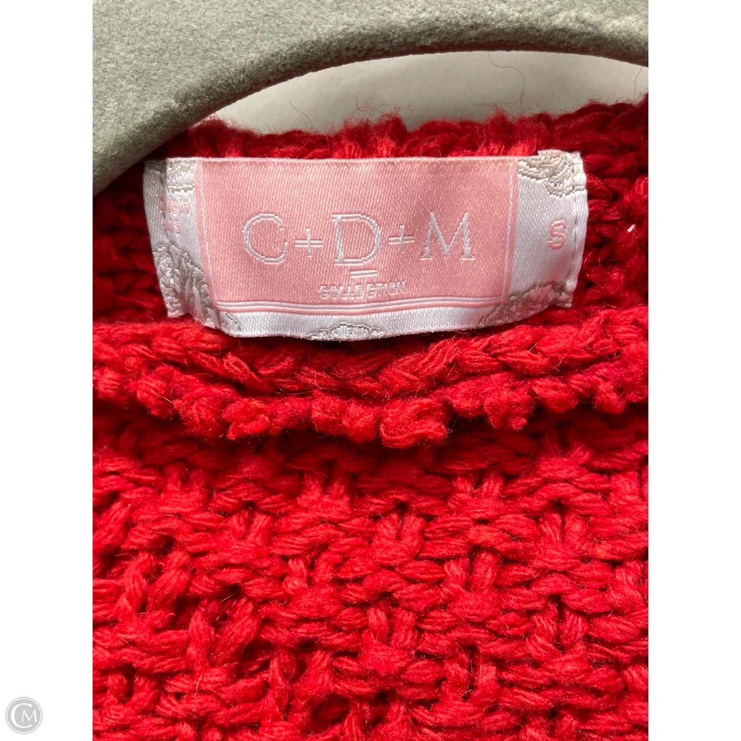 Sweater Cardigan By Clothes Mentor In Red, Size: S
