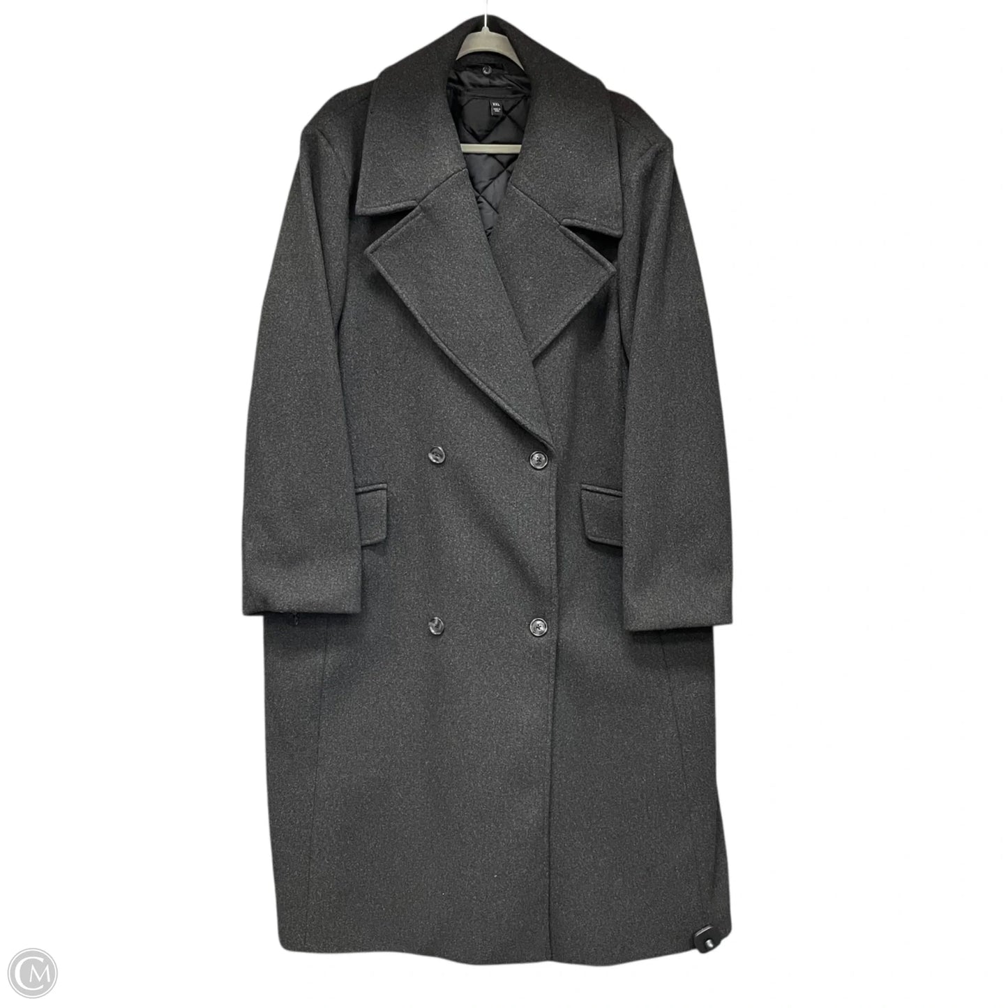 Coat Peacoat By Banana Republic In Grey, Size: Xxl