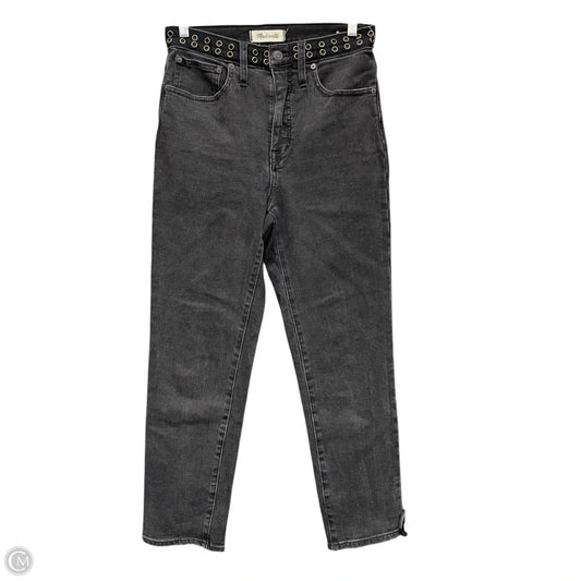 Jeans Straight By Madewell In Black Denim, Size: 4