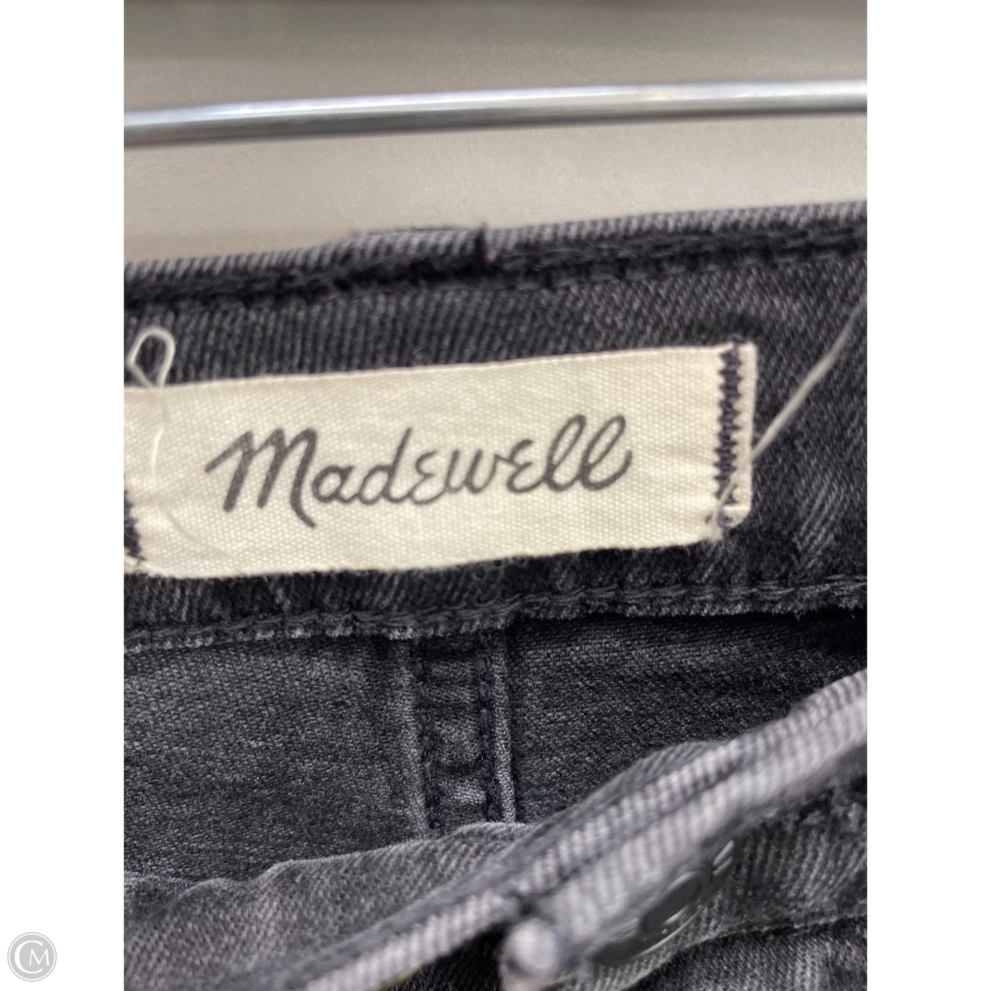 Jeans Straight By Madewell In Black Denim, Size: 4