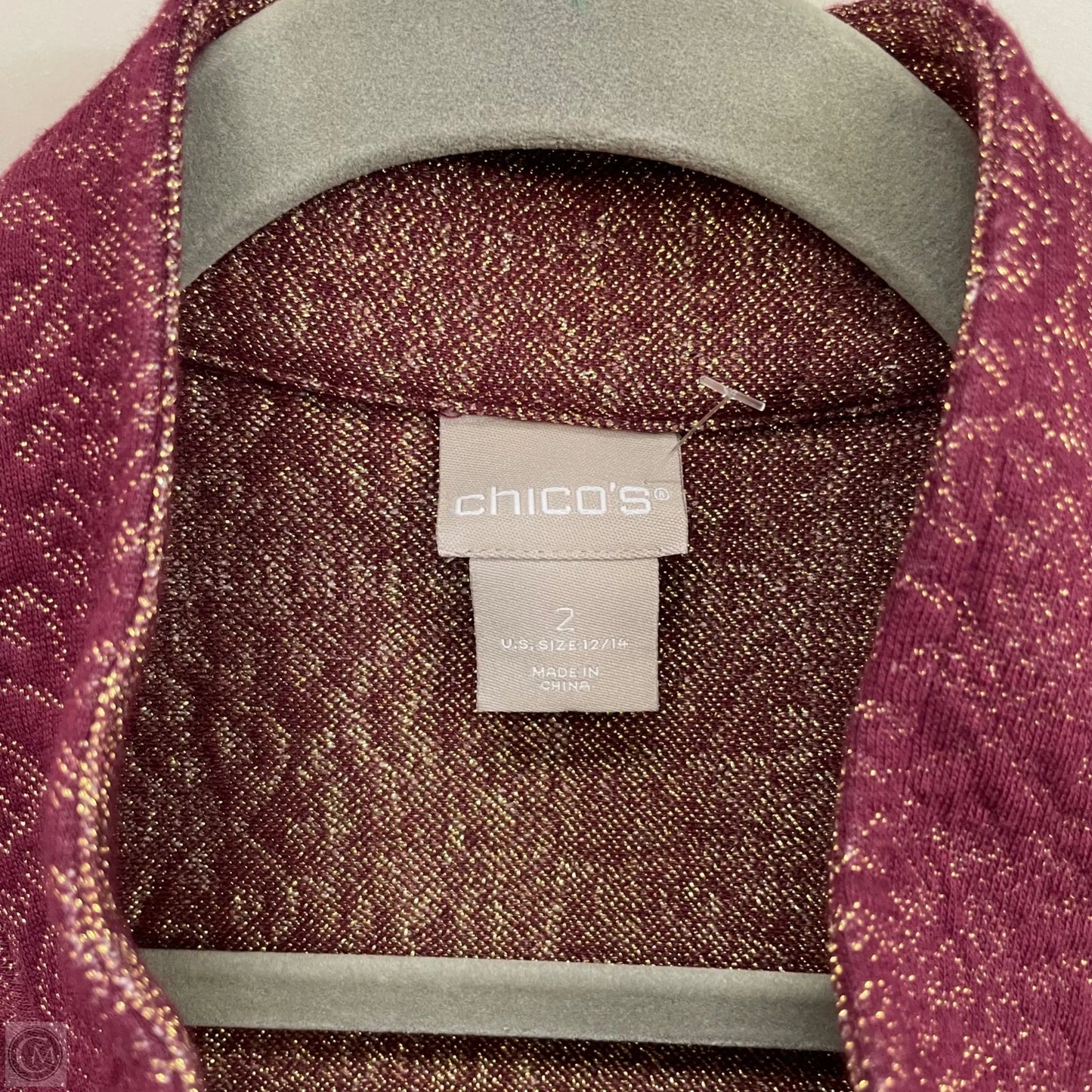 Jacket Other By Chicos In Gold & Red, Size: 12