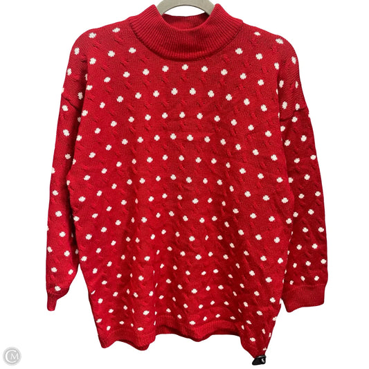 Sweater By Venezia In Red & White, Size: 18