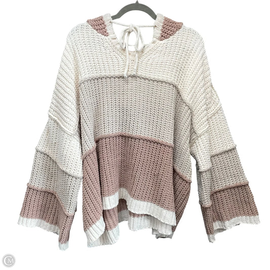 Sweater By Pol In Brown & Cream, Size: L