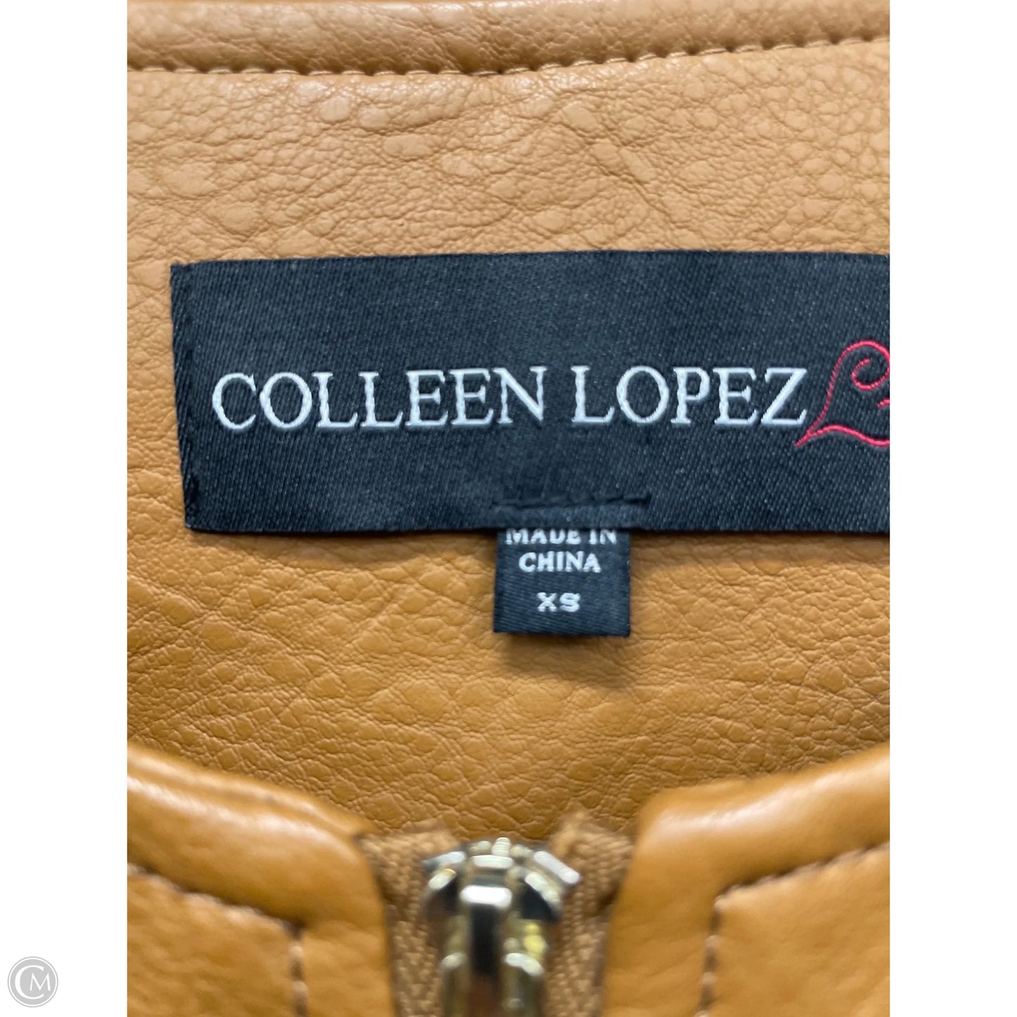 Jacket Moto By Colleen Lopez In Tan, Size: Xs