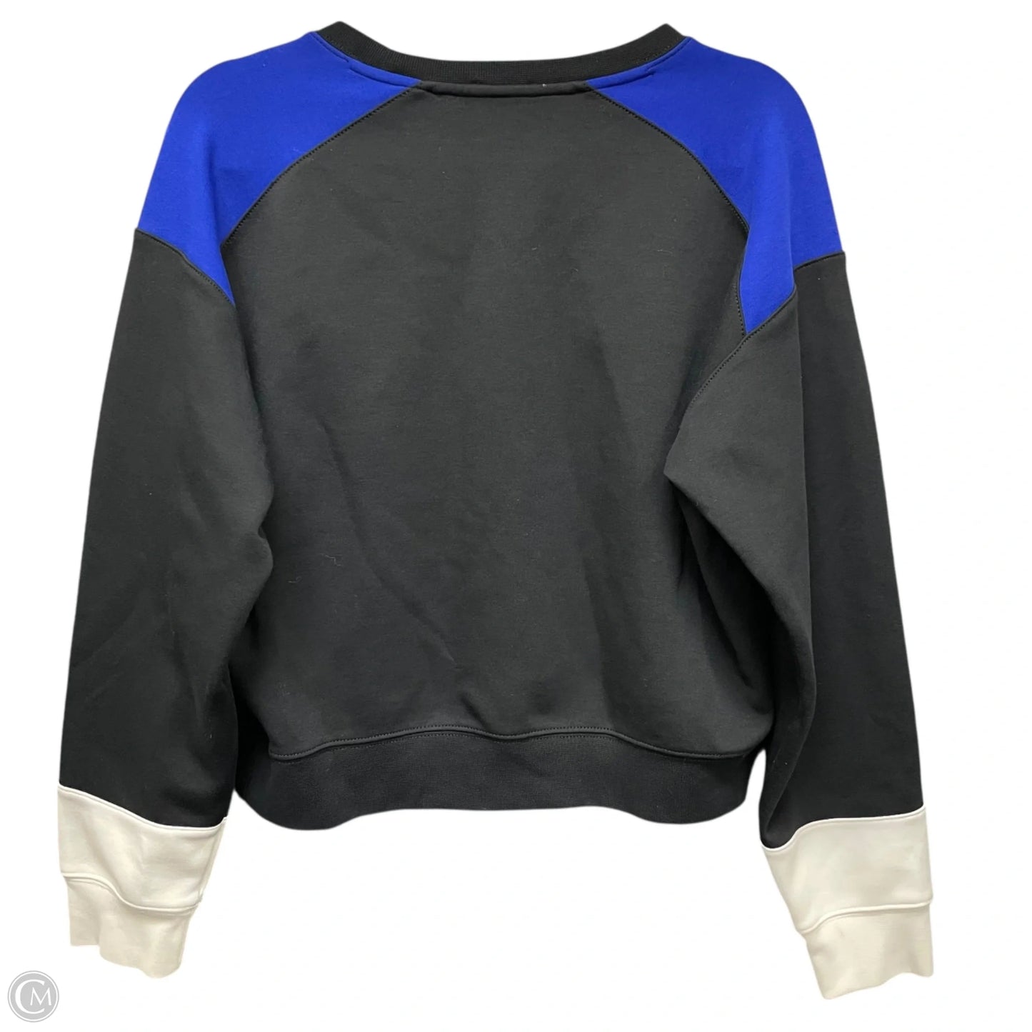 Sweatshirt Crewneck By Polo Ralph Lauren In Black & Blue, Size: L