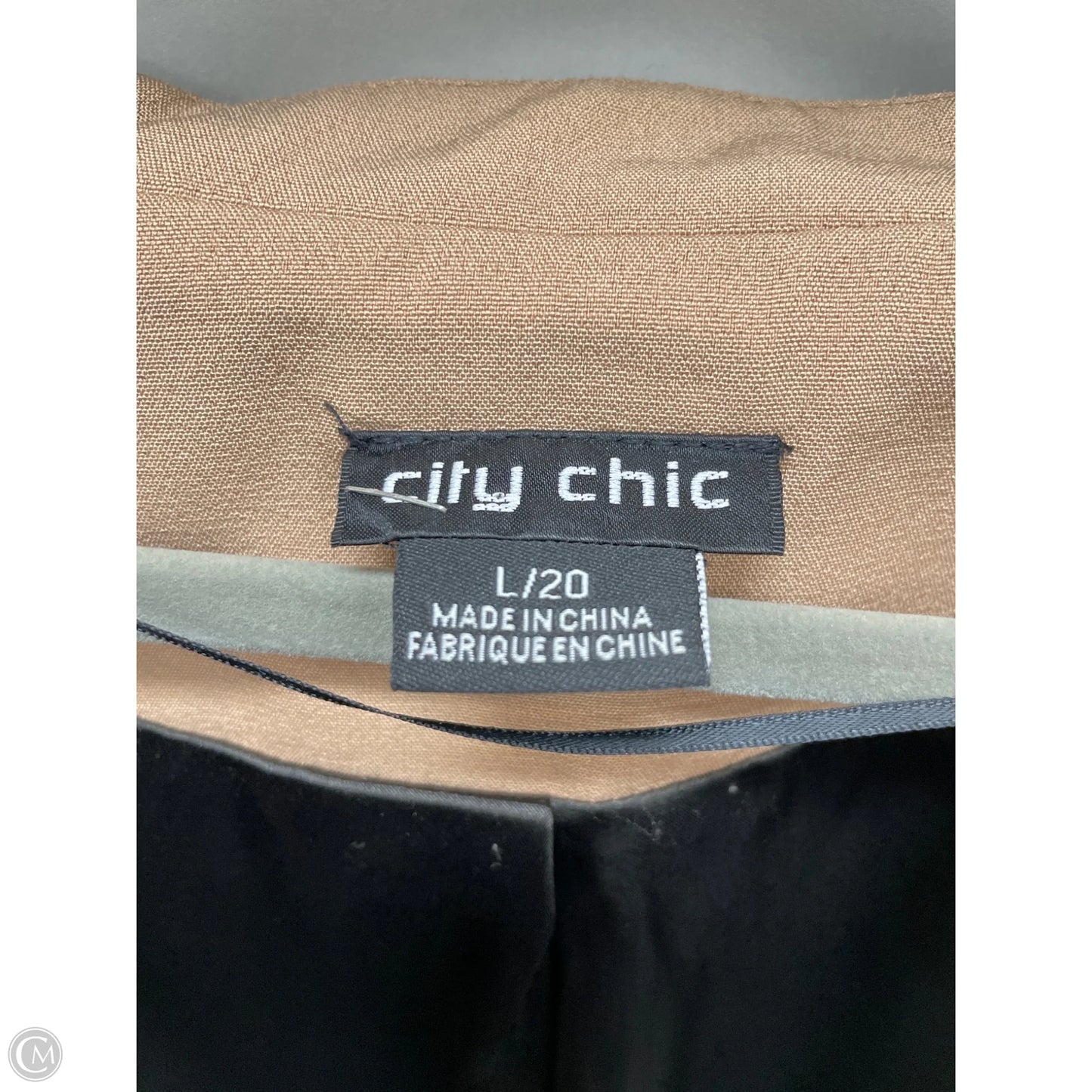 Blazer By City Chic In Tan, Size: 20