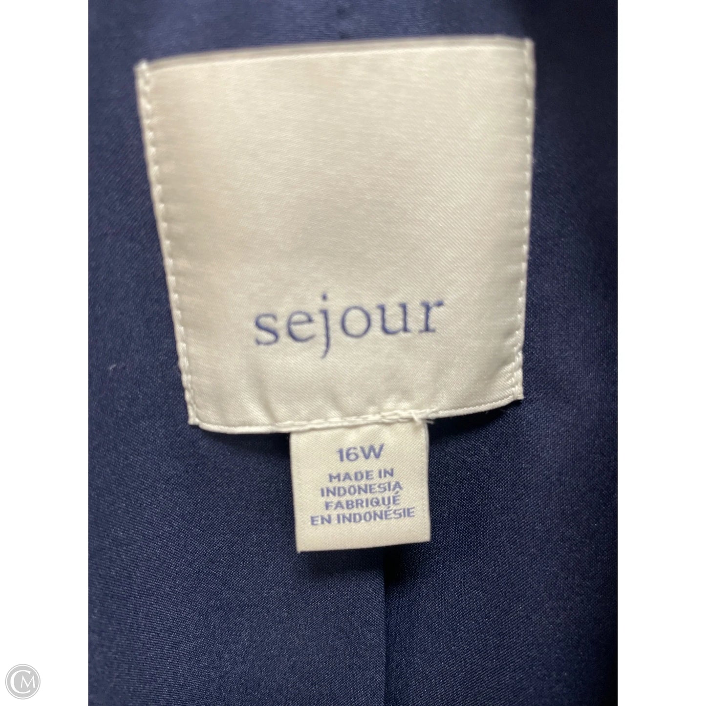 Blazer By Sejour In Navy, Size: 16