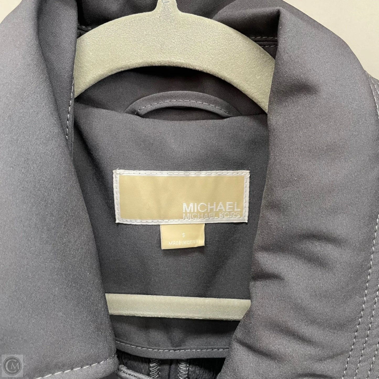 Coat Trench Coat By Michael By Michael Kors In Grey, Size: S