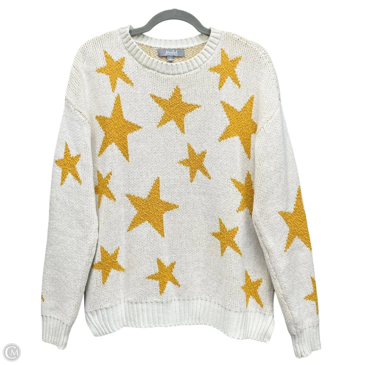Sweater By Marled In Cream & Yellow, Size: L