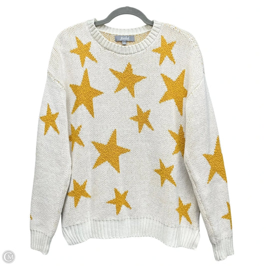 Sweater By Marled In Cream & Yellow, Size: L