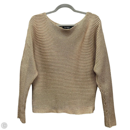 Sweater By Lauren By Ralph Lauren In Gold, Size: Lp