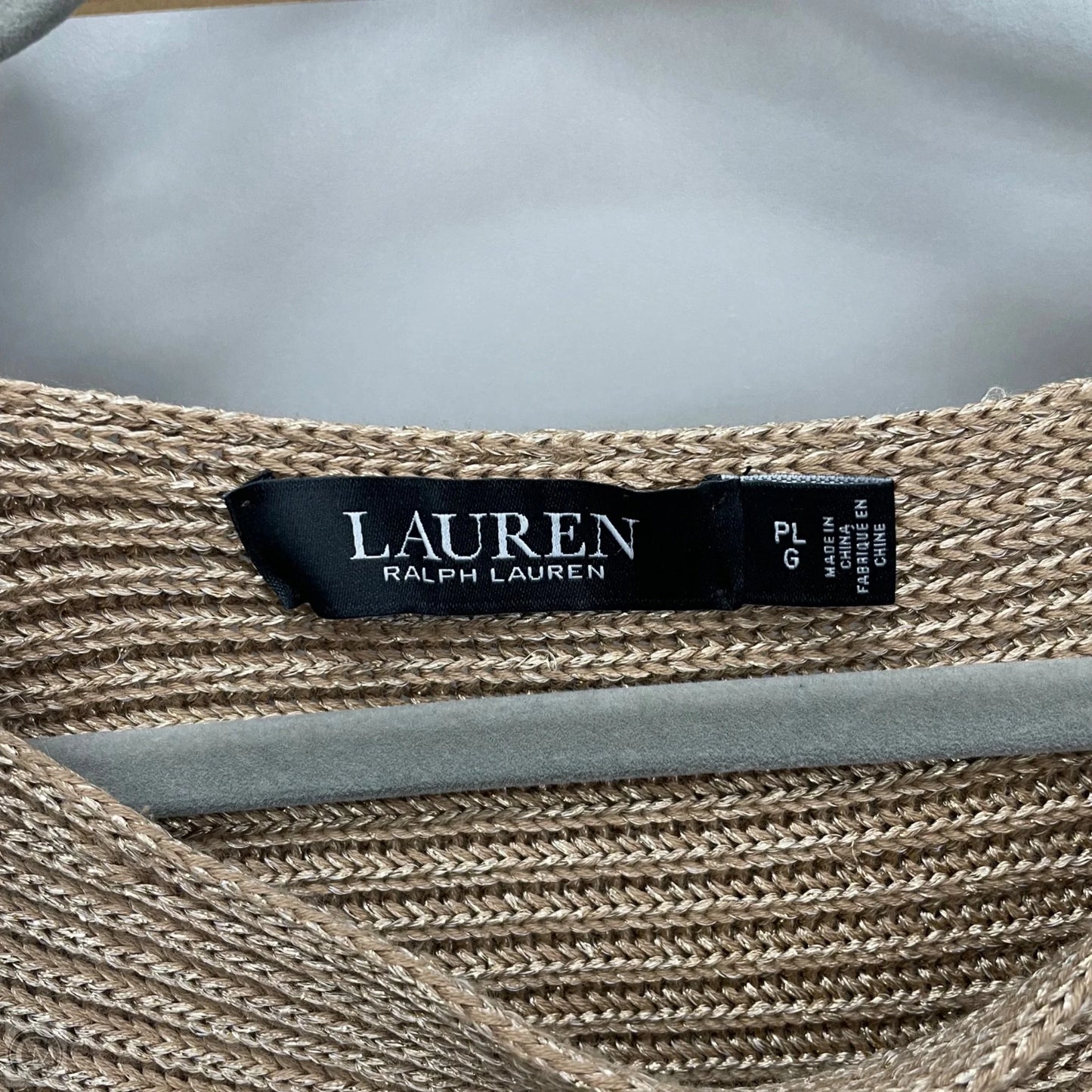 Sweater By Lauren By Ralph Lauren In Gold, Size: Lp