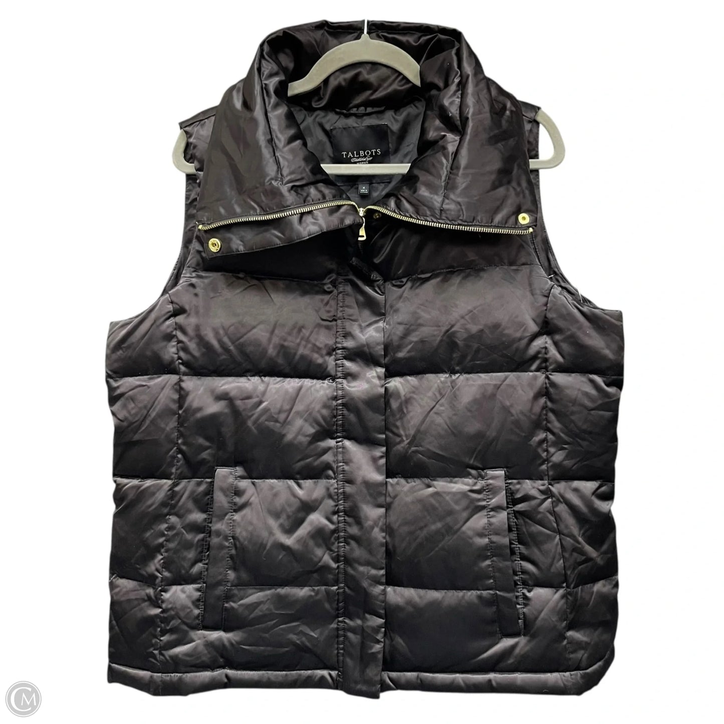 Vest Puffer & Quilted By Talbots In Black, Size: Xl