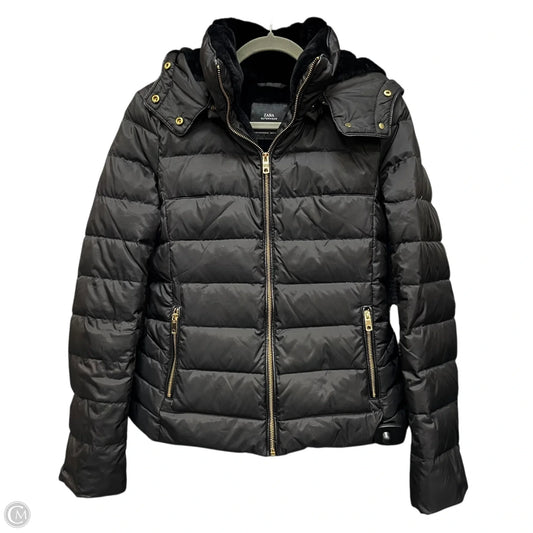Jacket Puffer & Quilted By Zara In Black, Size: M