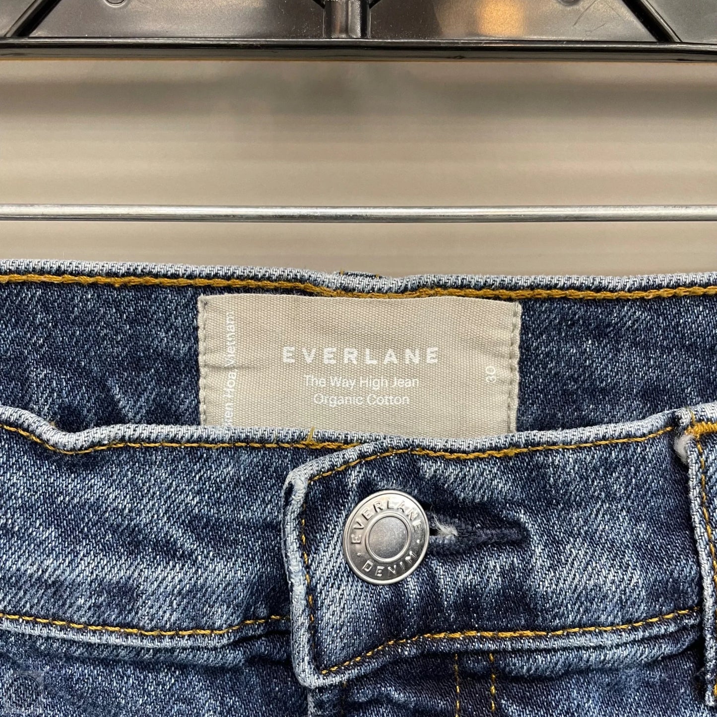 Jeans Straight By Everlane In Blue Denim, Size: 10