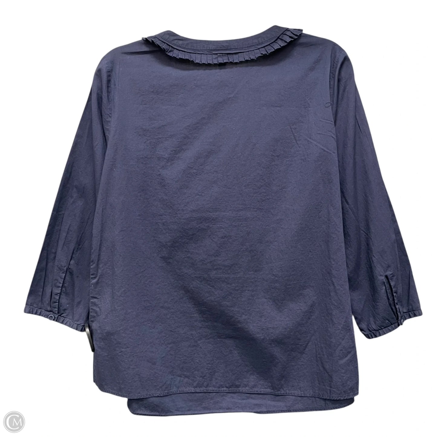 Blouse 3/4 Sleeve By Talbots In Navy, Size: M