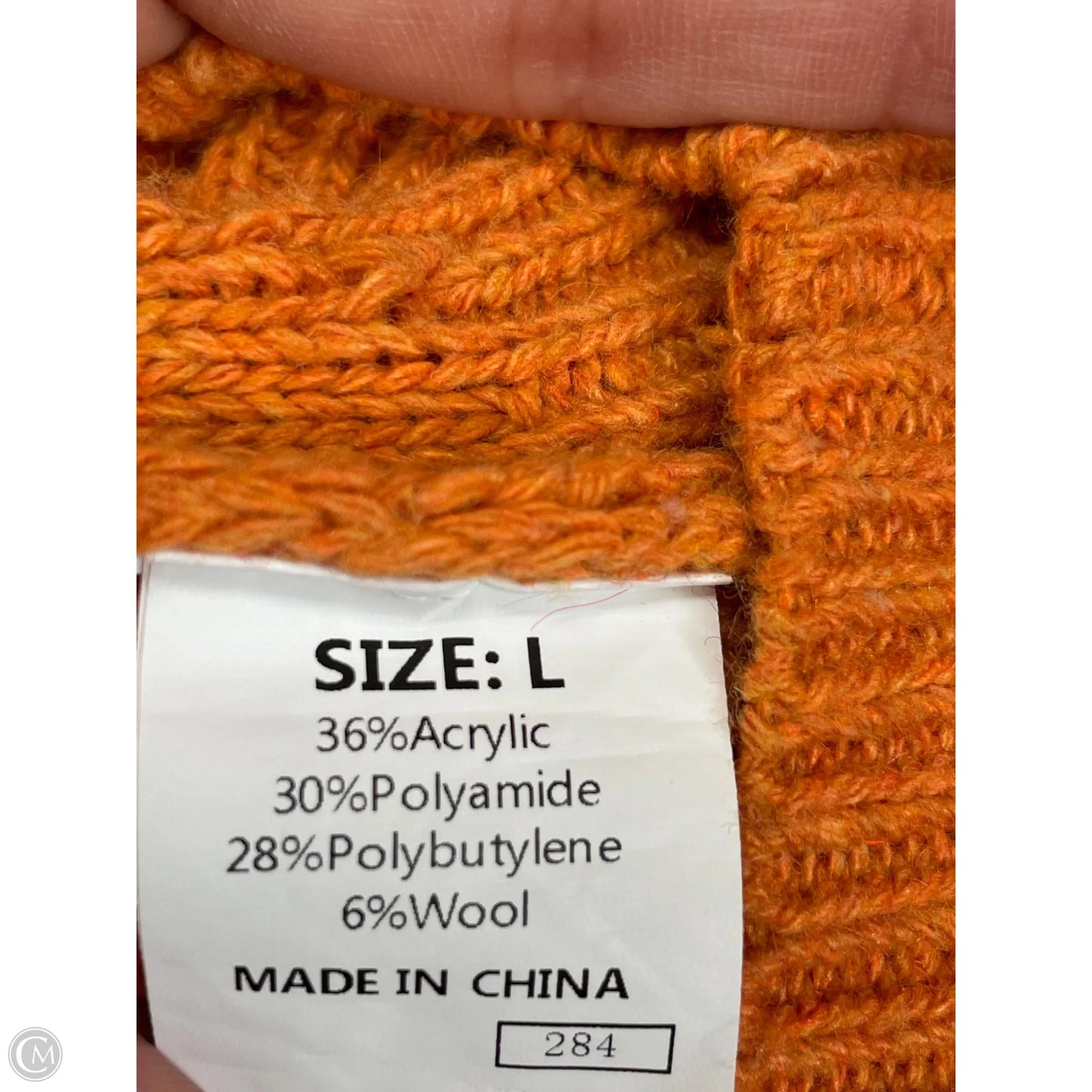 Sweater Cardigan By Cme In Orange, Size: L