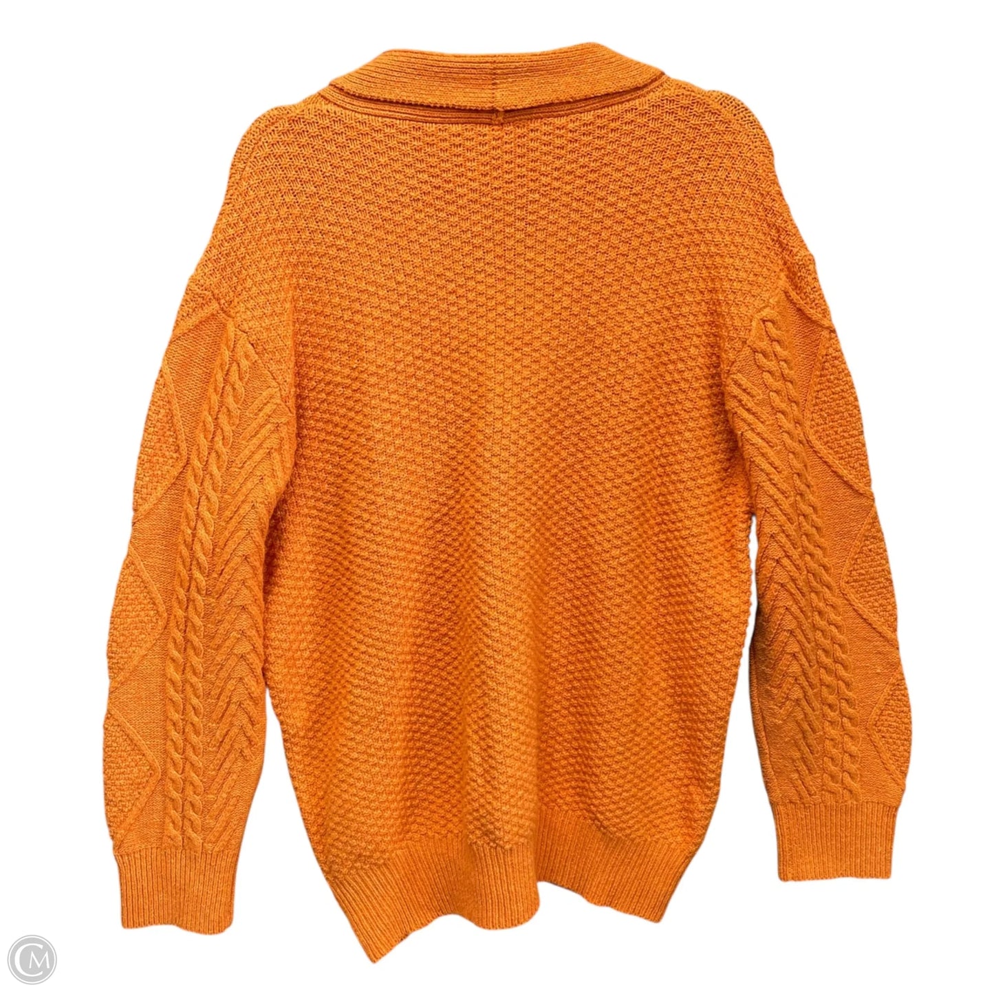 Sweater Cardigan By Cme In Orange, Size: L