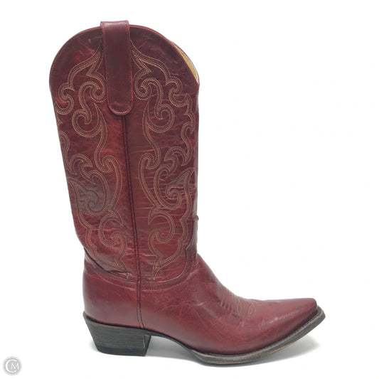 Boots Western By Cmc In Red, Size: 7.5