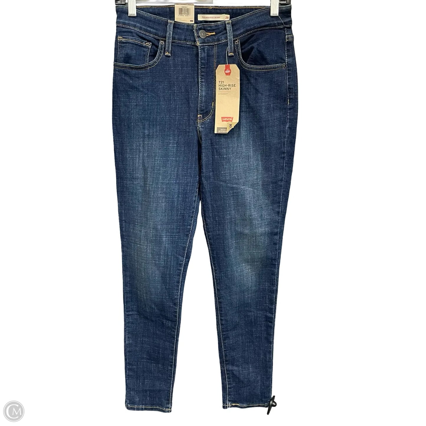 Jeans Skinny By Levis In Blue Denim, Size: 6