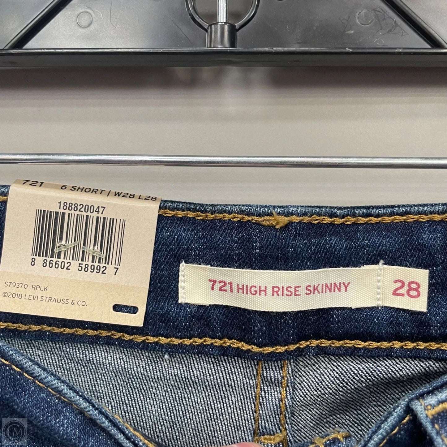 Jeans Skinny By Levis In Blue Denim, Size: 6