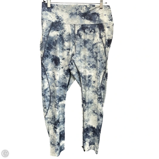 Athletic Leggings By Soma In Blue & White, Size: Xl