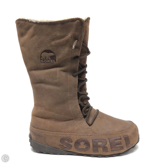 Boots Mid-calf Flats By Sorel In Brown, Size: 11