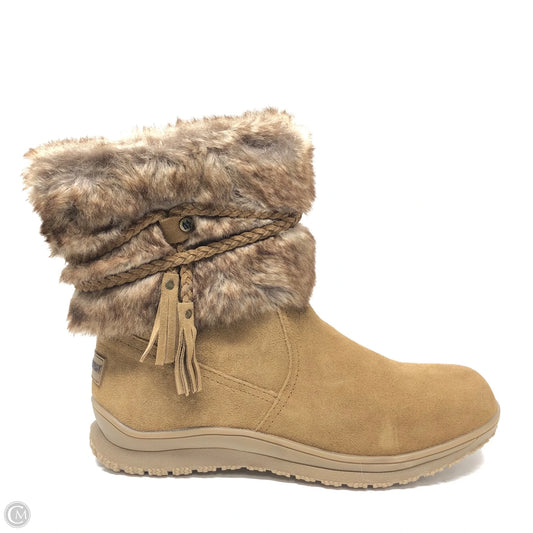 Boots Ankle Flats By Minnetonka In Brown, Size: 11