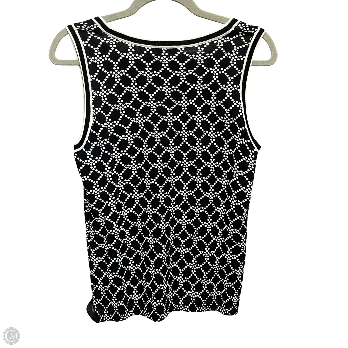 Top Sleeveless By Talbots In Black & White, Size: M