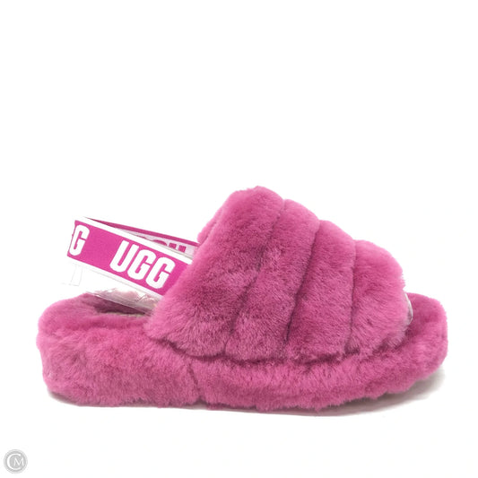 Slippers Designer By Ugg In Pink, Size: 8