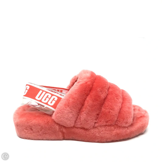 Slippers Designer By Ugg In Coral, Size: 8