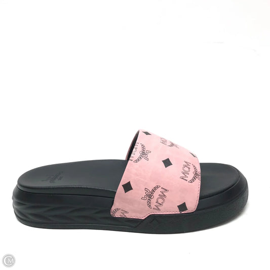 Sandals Luxury Designer By Mcm In Pink, Size: 7.5