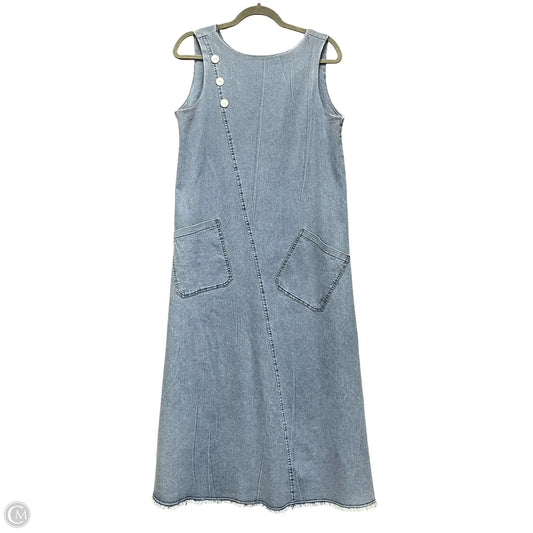 Dress Casual Midi By Cmf In Blue, Size: L
