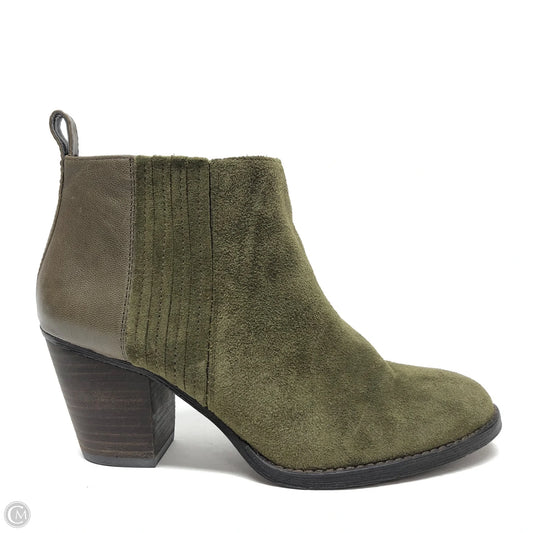 Boots Ankle Heels By Nine West In Green, Size: 6.5