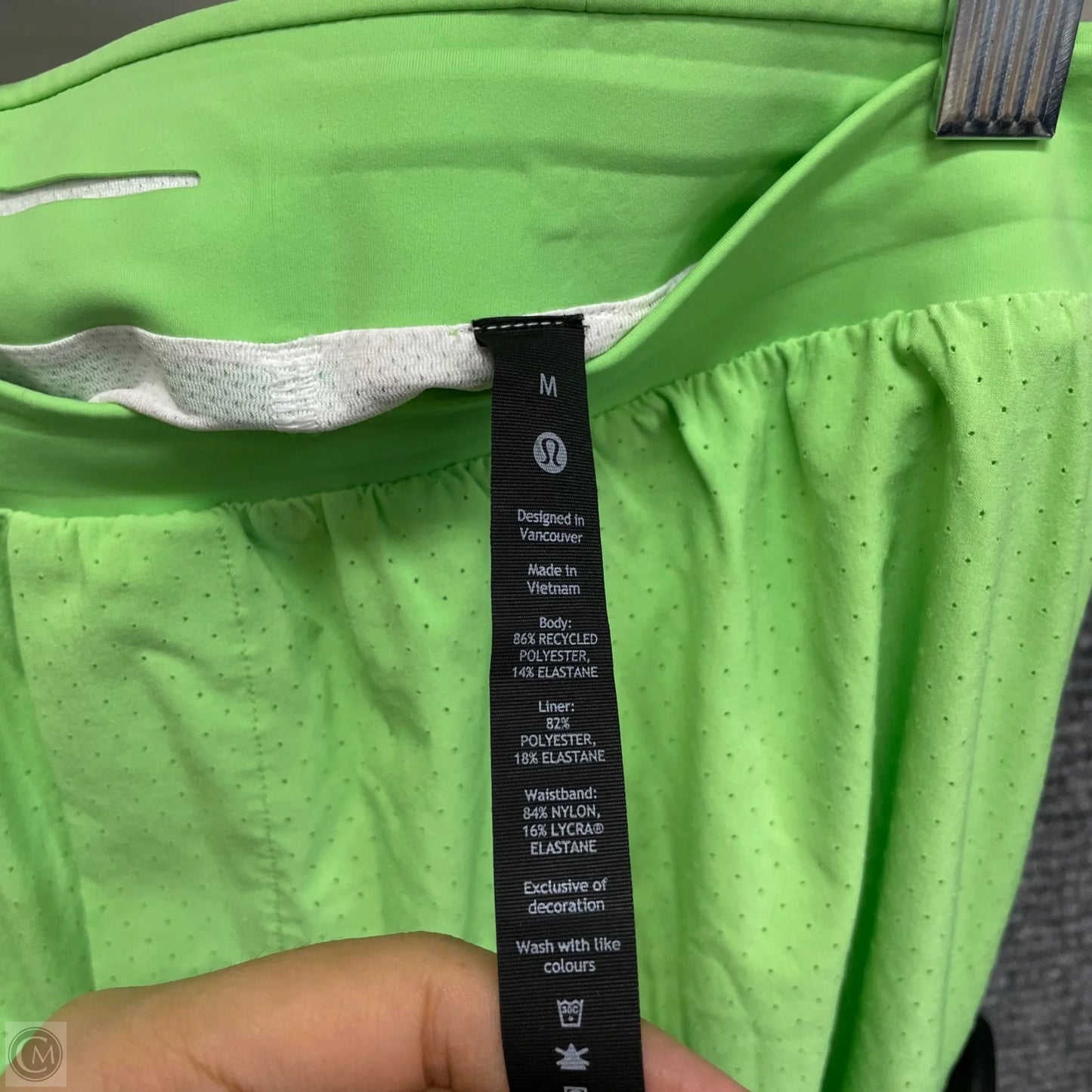 Athletic Shorts By Lululemon In Green, Size: M
