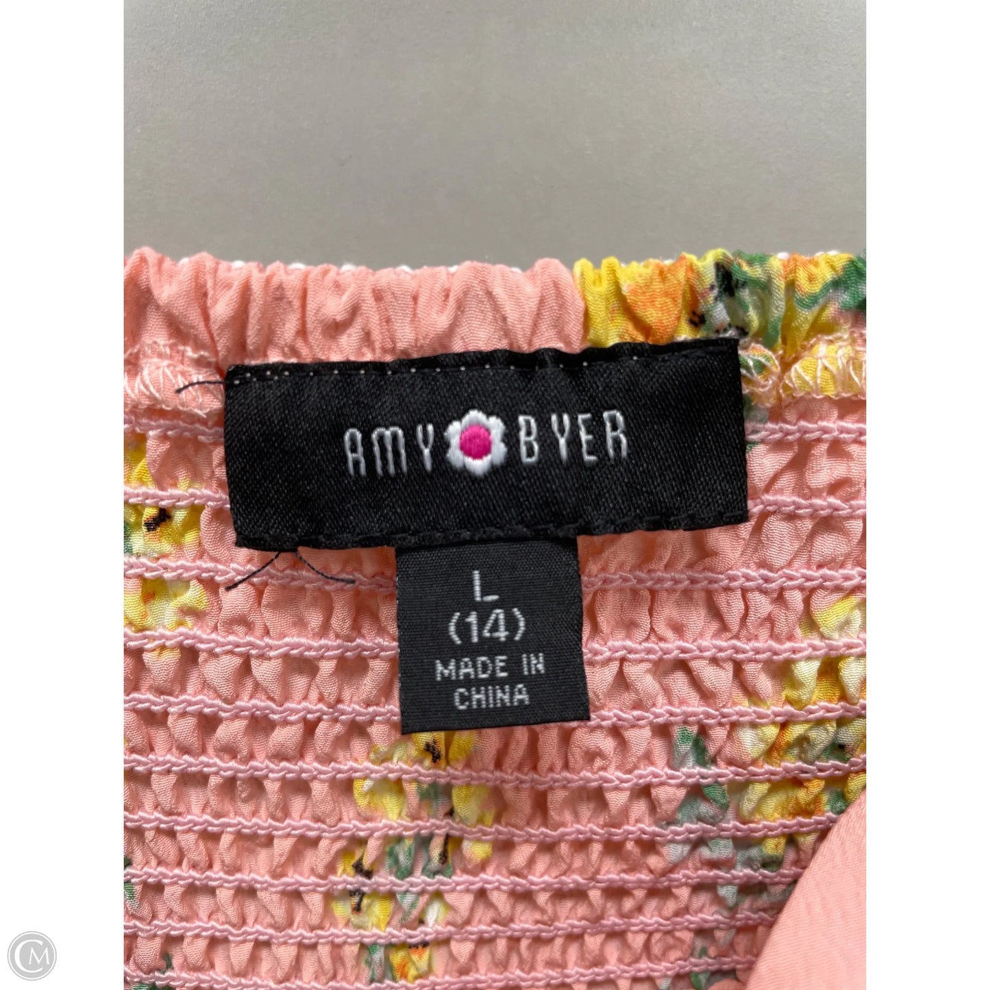 Blouse Short Sleeve By Clothes Mentor In Floral Print, Size: L